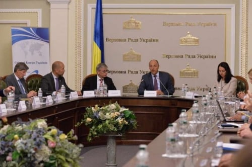 UWC delegates at the Verkhovna Rada of Ukraine (30.08.2017)