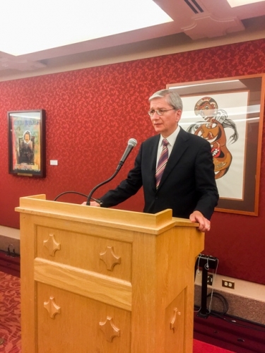 UWC President delivers greetings during UCC banquet ‎at the Parliament of Canada in Ottawa (28.09.2015)