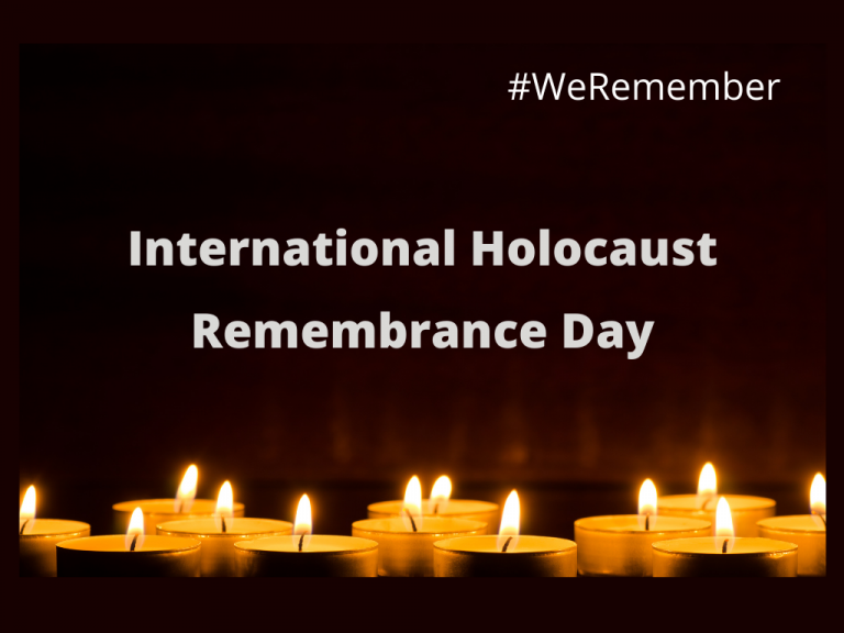 In memory of the victims of the Holocaust