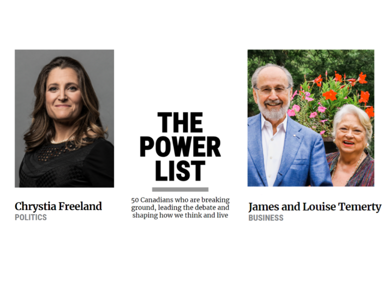 An inspiring example: Chrystia Freeland and the Temertys included in the Canadian Maclean’s Power List!