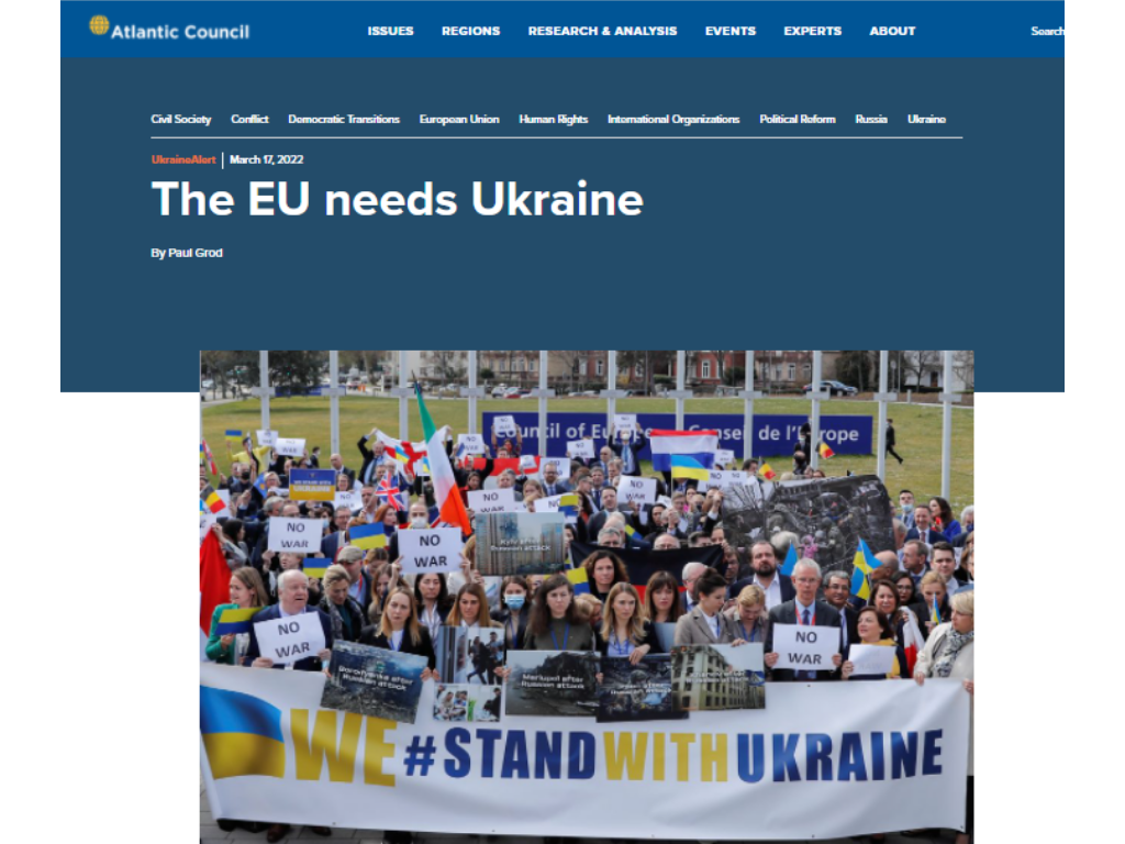 Paul Grod: The EU needs Ukraine Paul Grod: The EU needs Ukraine