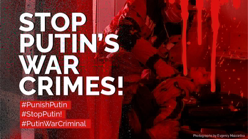 Putin is a war criminal and must be brought to justice! Sign this petition! Putin is a war criminal and must be brought to justice! Sign this petition!