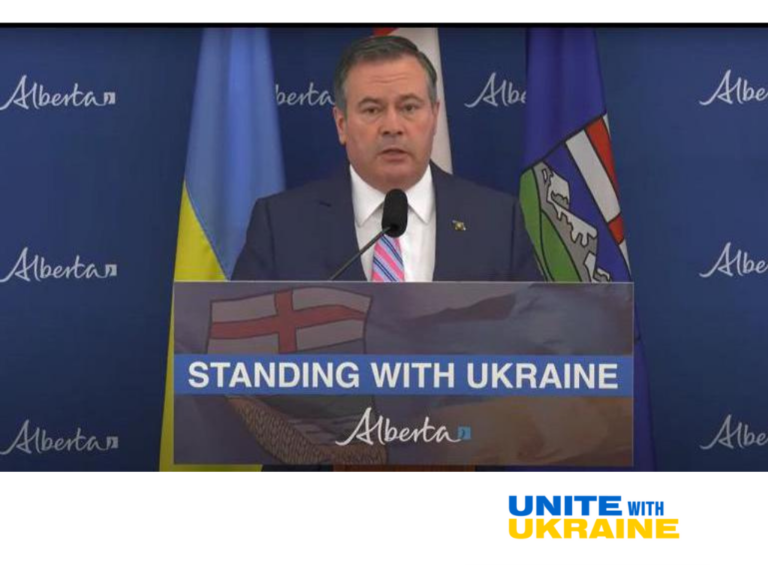 СКУ дякує Прем’єру Альберти Кенні за $5 мільйонів для #UniteWithUkraine