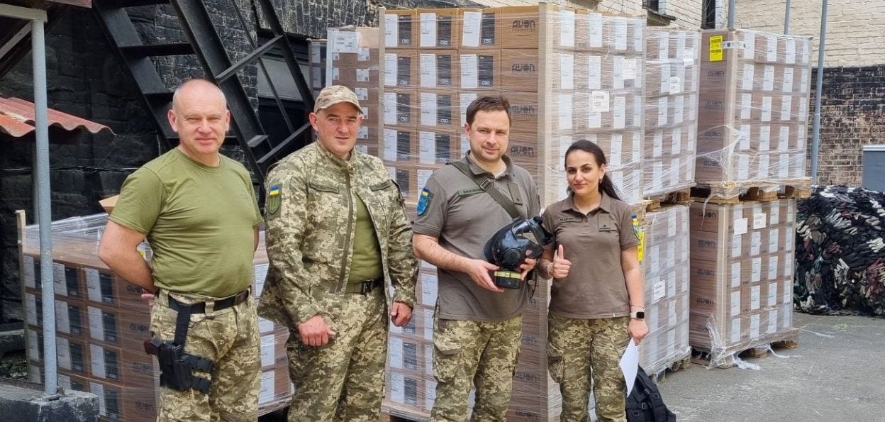 Unite With Ukraine delivers gas masks to frontlines in Ukraine