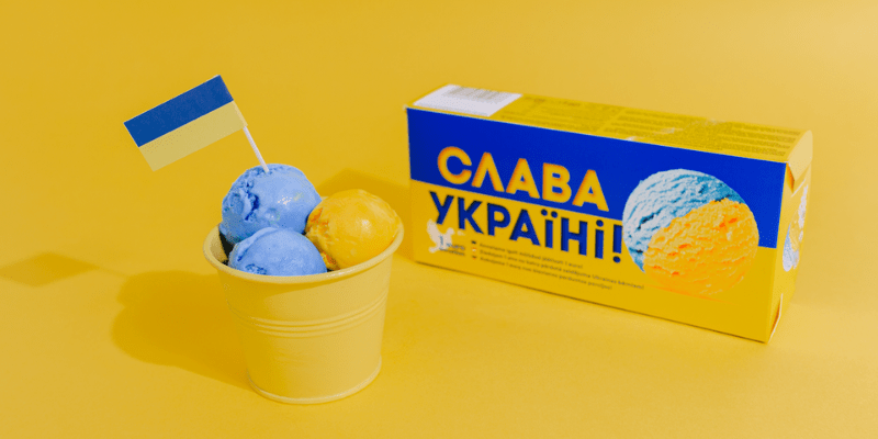 Latvia’s brand-new “Slava Ukraini” ice cream tastes of freedom