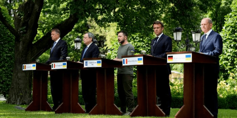 Highlights of Macron, Scholz, Draghi and Johannis visit