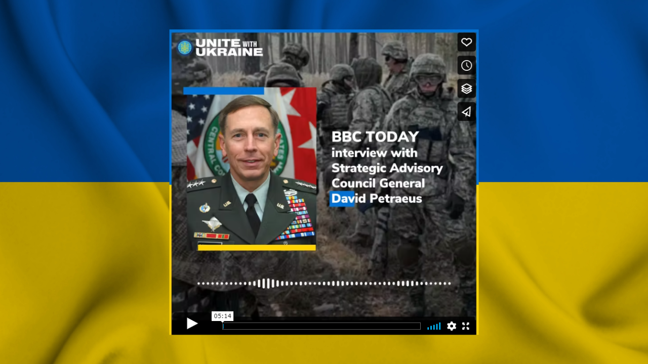 General David H. Petraeus, UWU Strategic Advisory Council member, spoke to BBC 4 Radio
