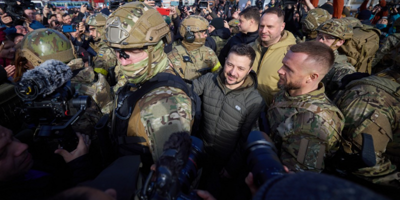 President Zelensky visited liberated Kherson