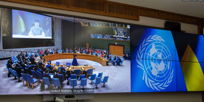 Ukraine calls to kick Russia out of the U.N. as a free-rider Ukraine calls to kick Russia out of the U.N. as a free-rider