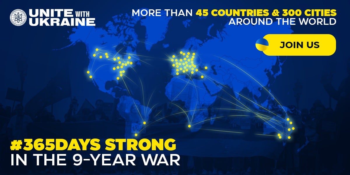 UWC unites Ukrainians in more than 45 countries and 300 cities for rallies