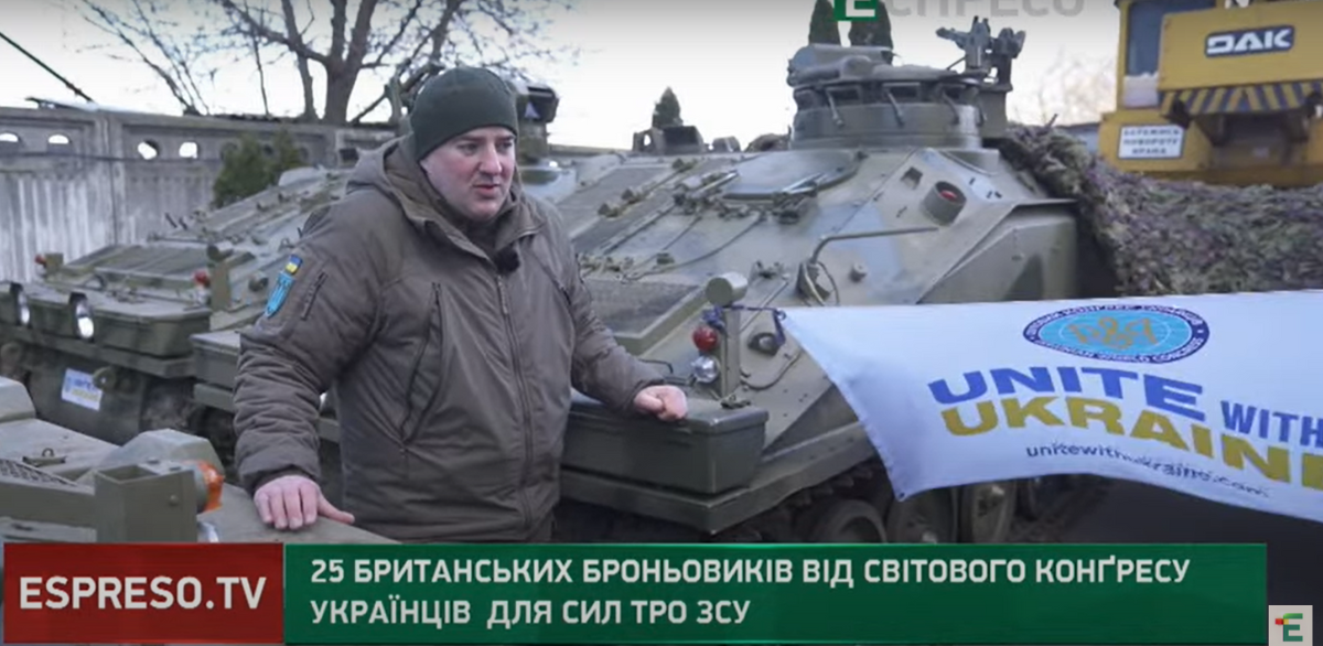 Espreso showcases British armored vehicles UWC delivered to Ukraine’s Territorial Defense Forces