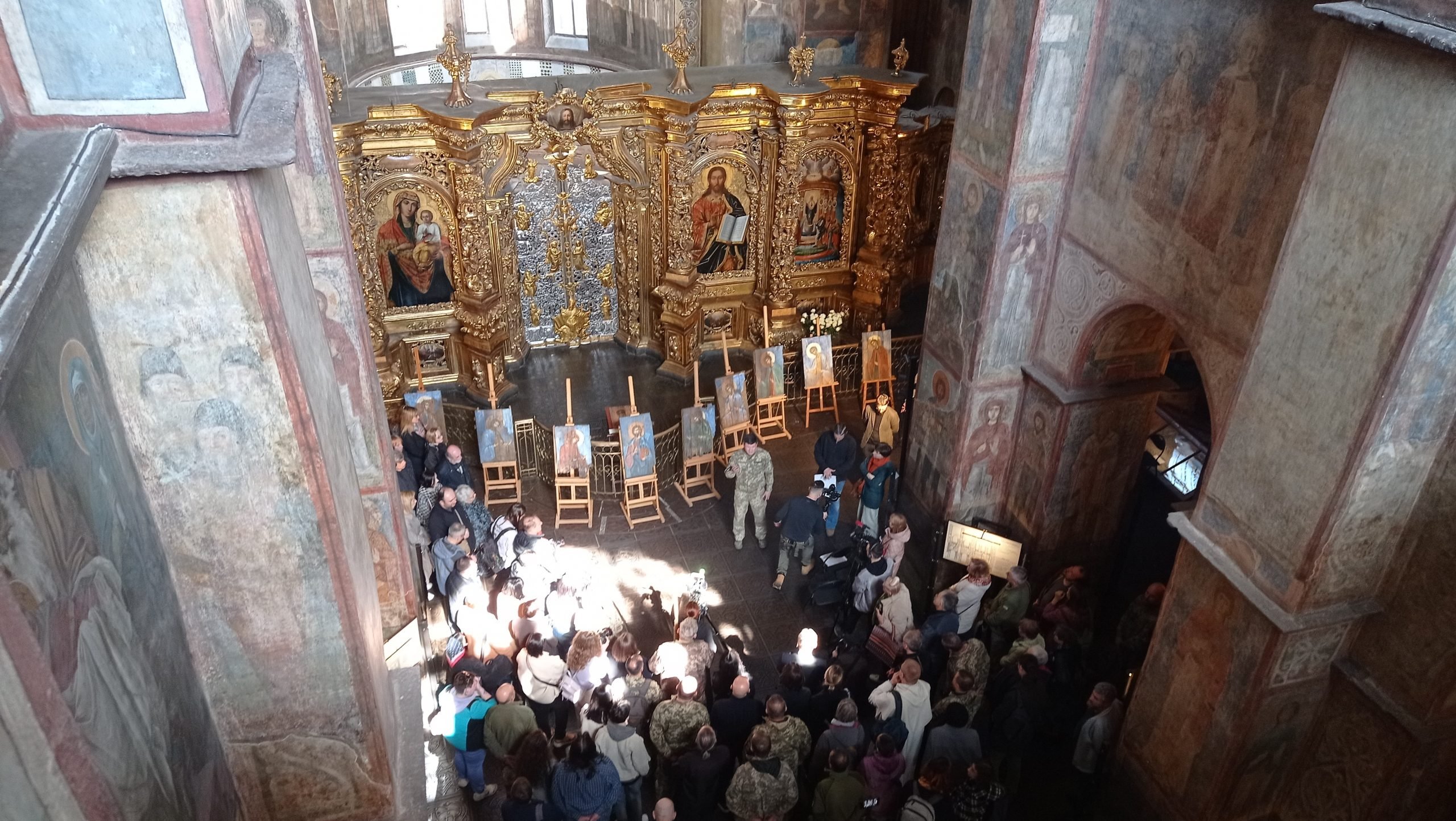 Unique icons on ammo boxes presented in St. Sophia Cathedral