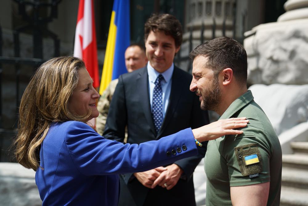 Unexpected visit: Trudeau and Freeland in Kyiv