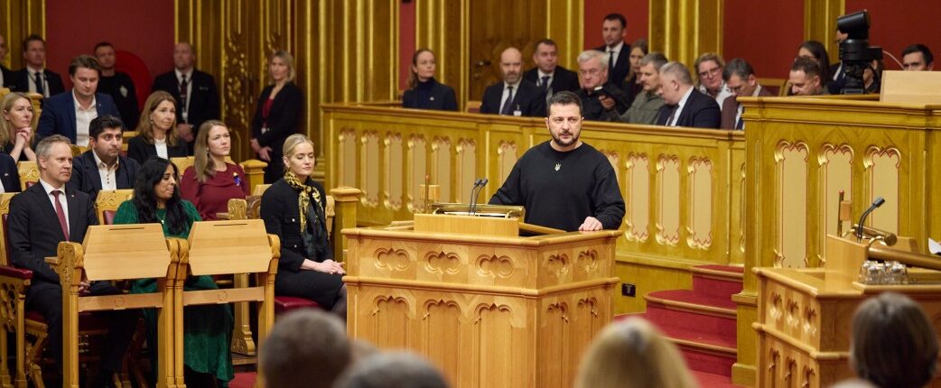 Виступ Зеленського на спеціальному пленарному засіданні Стортингу Норвегії Виступ Зеленського на спеціальному пленарному засіданні Стортингу Норвегії