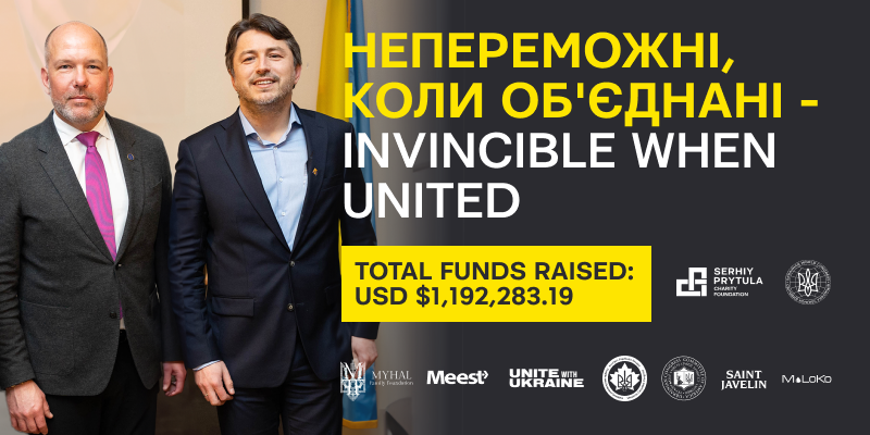 Ukrainian World Congress and the Serhiy Prytula Charity Foundation raise USD $1.2m for demining vehicles