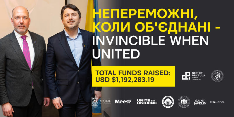 Світовий Конґрес Українців та Благодійний фонд Сергія Притули зібрали майже 1,2 млн доларів США на броньовані машини для розмінування