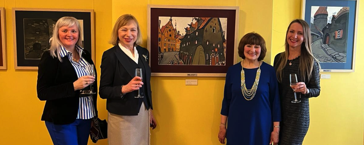 Ukrainian-organized exhibition of Yurii Khymych’s artworks held in Estonian Parliament