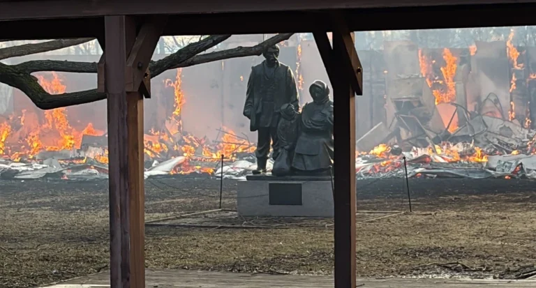 Fire erupts at Canada’s outdoor Ukrainian heritage museum