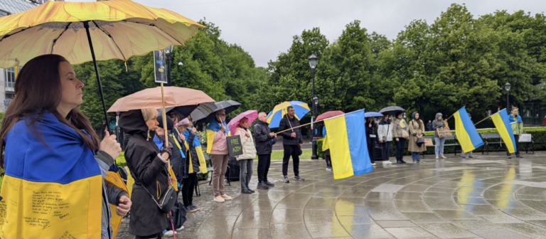 Ukrainians in Norway rally for release of Azovstal defenders