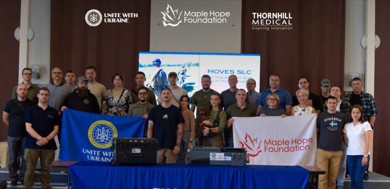 Maple Hope Foundation and the “Unite with Ukraine” initiative of the Ukrainian World Congress deliver 30 MOVES® SLC™ mobile life support systems to Ukraine’s defense forces