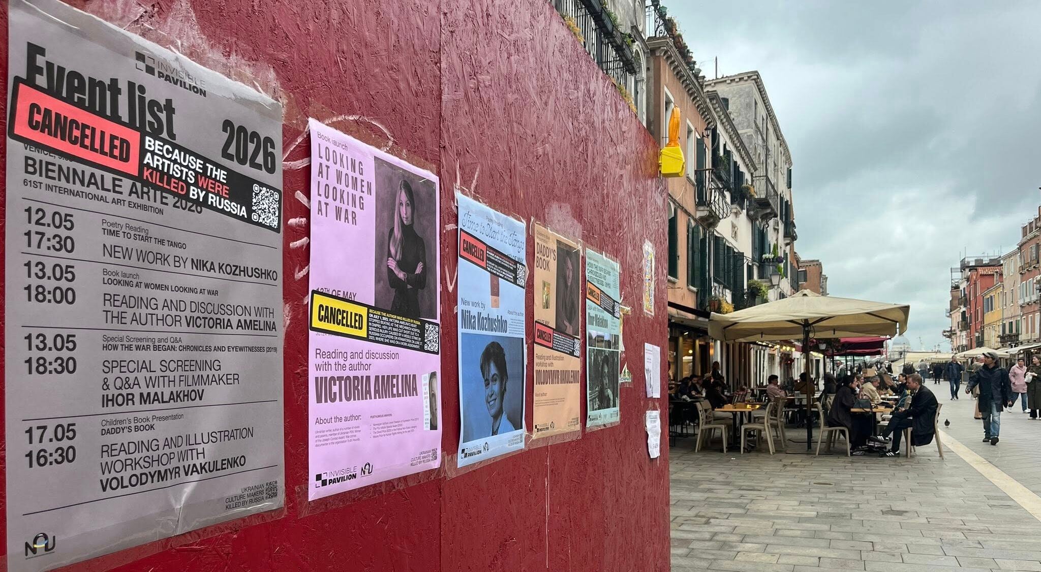 ‘The author was killed by Russia’: Ukrainians in Italy launch ‘Invisible Pavilion’ at the Venice Biennale